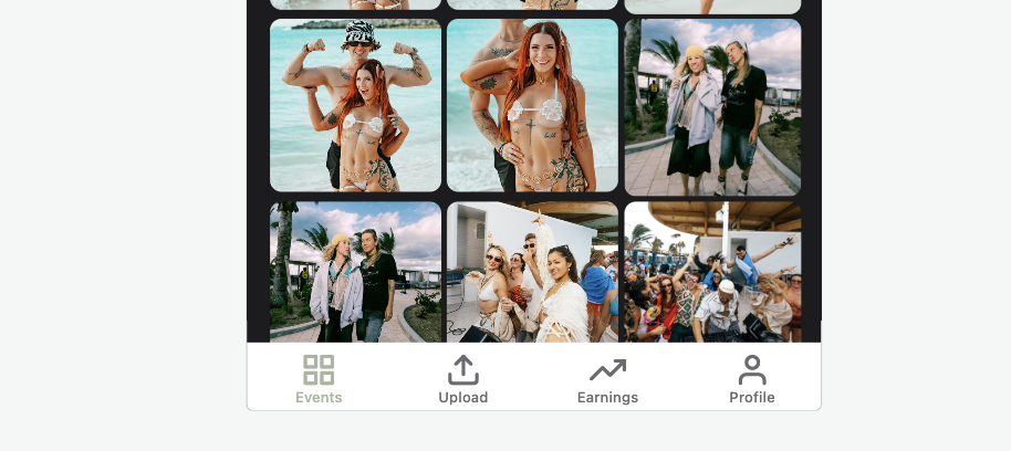 InItPic photo grid screen