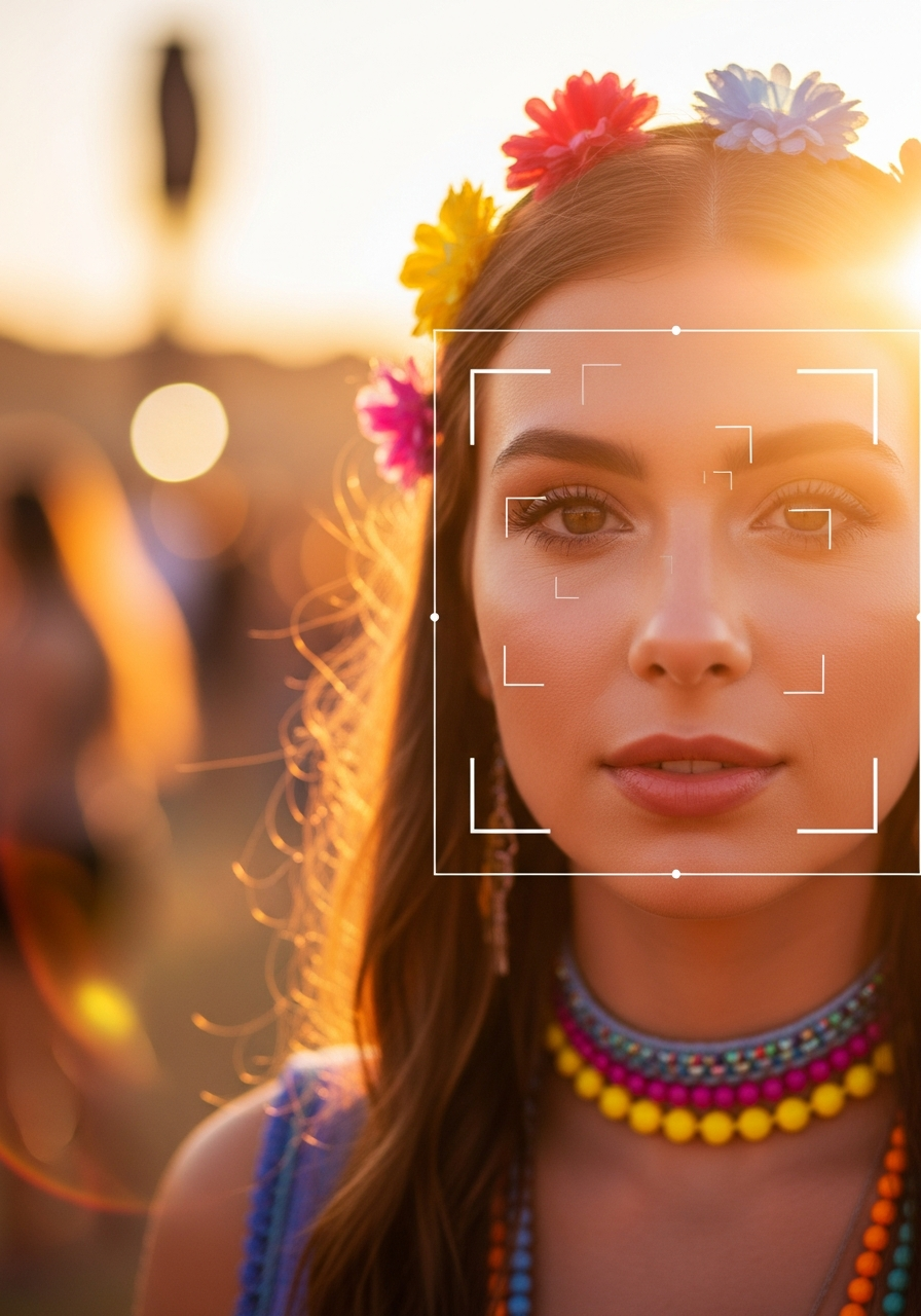 AI facial recognition at festival